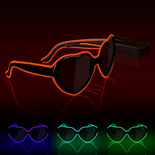 Ainiv LED Brille, Leuchten Brille, Verdrahtet Neon Rave Brille, Flashing LED Sonnenbrille Kostüme, Flashing LED brillen, Led Glasses, Partybrille, Party Led Brille für Party, EDM, Halloween Ainiv LED Brille, Leuchten Brille, Verdrahtet Neon Rave Brille, Flashing LED Sonnenbrille Kostüme, Flashing LED brillen, Led Glasses, Partybrille, Party Led Brille für Party, EDM, Halloween von Ainiv