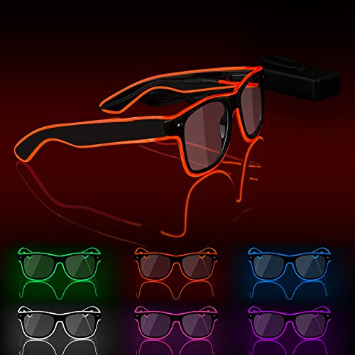 Ainiv LED Brille, Leuchten Brille, Verdrahtet Neon Rave Brille, Flashing LED Sonnenbrille Kostüme, Flashing LED Brillen, Led Glasses, Partybrille, Party Led Brille für Party, EDM, Halloween Ainiv LED Brille, Leuchten Brille, Verdrahtet Neon Rave Brille, Flashing LED Sonnenbrille Kostüme, Flashing LED Brillen, Led Glasses, Partybrille, Party Led Brille für Party, EDM, Halloween von Ainiv