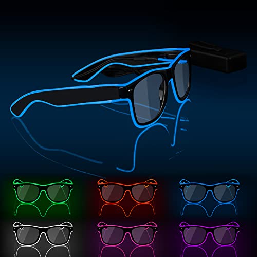 Ainiv LED Brille, Leuchten Brille, Verdrahtet Neon Rave Brille, Flashing LED Sonnenbrille Kostüme, Flashing LED Brillen, Led Glasses, Partybrille, Party Led Brille für Party, EDM, Halloween Ainiv LED Brille, Leuchten Brille, Verdrahtet Neon Rave Brille, Flashing LED Sonnenbrille Kostüme, Flashing LED Brillen, Led Glasses, Partybrille, Party Led Brille für Party, EDM, Halloween von Ainiv