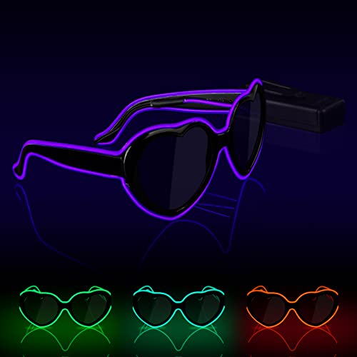 Ainiv LED Brille, Leuchten Brille, Verdrahtet Neon Rave Brille, Flashing LED Sonnenbrille Kostüme, Flashing LED Brillen, Led Glasses, Partybrille, Party Led Brille für Party, EDM, Halloween Ainiv LED Brille, Leuchten Brille, Verdrahtet Neon Rave Brille, Flashing LED Sonnenbrille Kostüme, Flashing LED Brillen, Led Glasses, Partybrille, Party Led Brille für Party, EDM, Halloween von Ainiv
