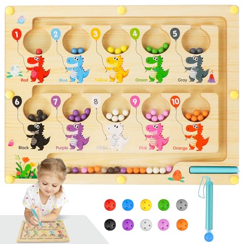 Ainiv Magnetspiel Labyrinth, Farben Lernen Sortierspiel, Montessori Spielzeug ab 3 Jahre Holzspielzeug Motorikspielzeug Lernspielzeug Pädagogisches Spielzeug ab 3 4 5 6 7 Jahre Kinder Jungen Mädchen Ainiv Magnetspiel Labyrinth, Farben Lernen Sortierspiel, Montessori Spielzeug ab 3 Jahre Holzspielzeug Motorikspielzeug Lernspielzeug Pädagogisches Spielzeug ab 3 4 5 6 7 Jahre Kinder Jungen Mädchen von Ainiv