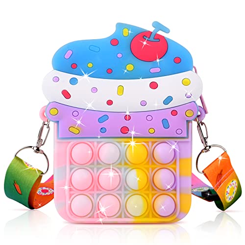 Ainiv Pop Push It Tasche Handtasche, Pop Tasche, 2 in 1 Fidget Toys Taschen Umhängetasche mit Längenverstellbarem Tragegurt, Eiscreme Fidget, Anti Stress Spielzeug Schultertasche für Kinder Ainiv Pop Push It Tasche Handtasche, Pop Tasche, 2 in 1 Fidget Toys Taschen Umhängetasche mit Längenverstellbarem Tragegurt, Eiscreme Fidget, Anti Stress Spielzeug Schultertasche für Kinder von Ainiv