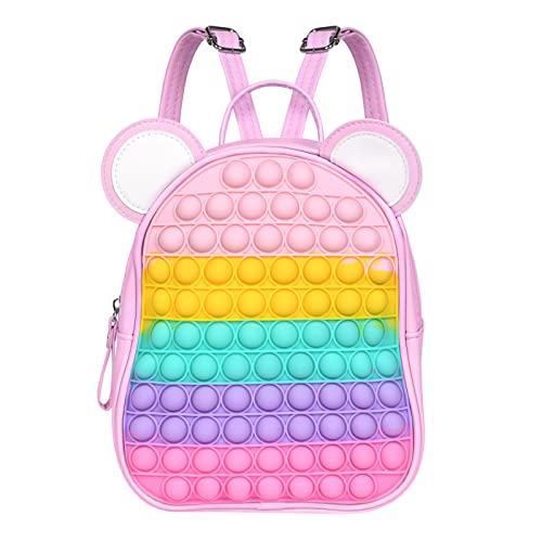 Ainiv Pop Tasche It, Fidget Toys Tasche Pop Kinder, Package Fidget Toys Crossbody Geldbörse Set, Popit Push Pop Bubble Anti Stress Spielzeug Handtasche, Plopper Bag Kleine Geschenke für Kind von Ainiv