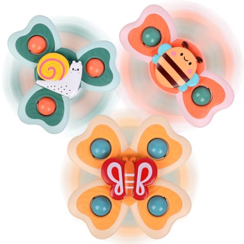 Ainiv Saugnapfer Drehspielzeug, 3 Stück Saugnapf Spinner Toys, Finger Hand Spinner, Cartoon Badespielzeug Wasserspielzeug, Sensorisches Sensorik Spielzeug für Baby, Fidget Toys Geschenke für 1-6 Jahre Ainiv Saugnapfer Drehspielzeug, 3 Stück Saugnapf Spinner Toys, Finger Hand Spinner, Cartoon Badespielzeug Wasserspielzeug, Sensorisches Sensorik Spielzeug für Baby, Fidget Toys Geschenke für 1-6 Jahre von Ainiv