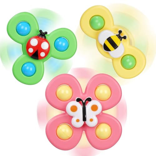 Ainiv Saugnapfer Drehspielzeug, 3 Stück Saugnapf Spinner Toys, Finger Hand Spinner, Cartoon Badespielzeug Wasserspielzeug, Sensorisches Sensorik Spielzeug für Baby, Fidget Toys Geschenke für 1-6 Jahre Ainiv Saugnapfer Drehspielzeug, 3 Stück Saugnapf Spinner Toys, Finger Hand Spinner, Cartoon Badespielzeug Wasserspielzeug, Sensorisches Sensorik Spielzeug für Baby, Fidget Toys Geschenke für 1-6 Jahre von Ainiv