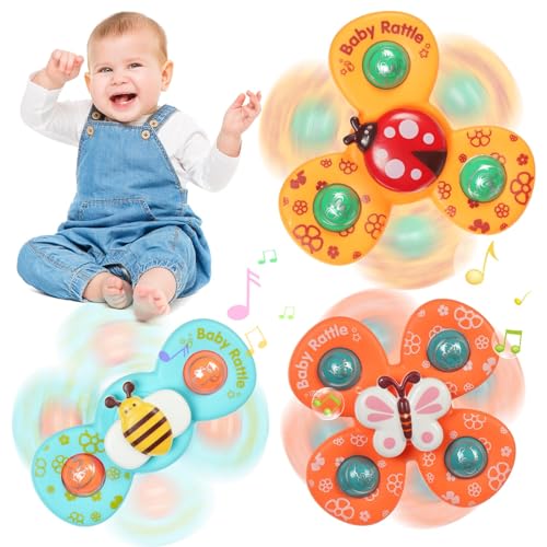 Ainiv Saugnapfer Drehspielzeug, 3 Stück Saugnapf Spinner Toys, Finger Hand Spinner, Cartoon Badespielzeug Wasserspielzeug, Sensorisches Sensorik Spielzeug für Baby, Fidget Toys Geschenke für 1-6 Jahre Ainiv Saugnapfer Drehspielzeug, 3 Stück Saugnapf Spinner Toys, Finger Hand Spinner, Cartoon Badespielzeug Wasserspielzeug, Sensorisches Sensorik Spielzeug für Baby, Fidget Toys Geschenke für 1-6 Jahre von Ainiv