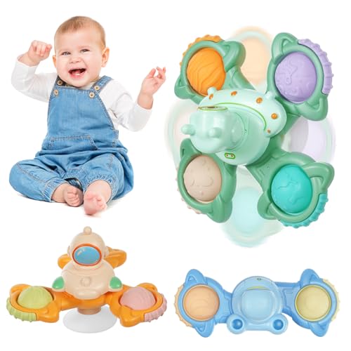 Ainiv Saugnapfer Drehspielzeug, 3 Stück Saugnapf Spinner Toys, Finger Hand Spinner, Cartoon Badespielzeug Wasserspielzeug, Sensorisches Sensorik Spielzeug für Baby, Fidget Toys Geschenke für 1-6 Jahre Ainiv Saugnapfer Drehspielzeug, 3 Stück Saugnapf Spinner Toys, Finger Hand Spinner, Cartoon Badespielzeug Wasserspielzeug, Sensorisches Sensorik Spielzeug für Baby, Fidget Toys Geschenke für 1-6 Jahre von Ainiv