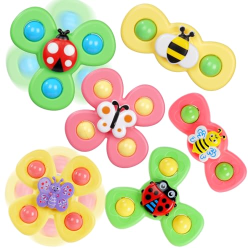 Ainiv Saugnapfer Drehspielzeug, 6 Stück Saugnapf Spinner Toys, Finger Hand Spinner, Cartoon Badespielzeug Wasserspielzeug, Sensorisches Sensorik Spielzeug für Baby, Fidget Toys Geschenke für 1-6 Jahre Ainiv Saugnapfer Drehspielzeug, 6 Stück Saugnapf Spinner Toys, Finger Hand Spinner, Cartoon Badespielzeug Wasserspielzeug, Sensorisches Sensorik Spielzeug für Baby, Fidget Toys Geschenke für 1-6 Jahre von Ainiv
