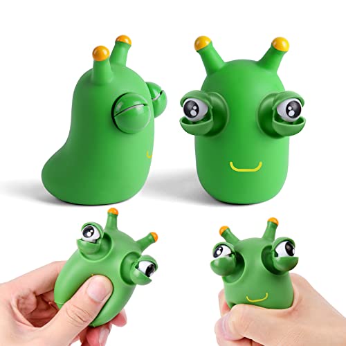 Ainiv Squeeze Spielzeug, Squishy Squeeze Toy, Stressball Erwachsene, Popping Out Eyes Toy, Insekten Squeeze Spielzeug, Funny Grass Worm Pinch Toy, Insekten Squeeze Spielzeug Stress Ball(2 Stück) von Ainiv