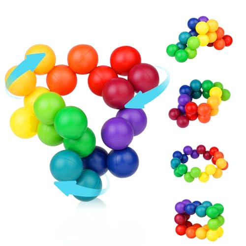 Ainiv 3D Puzzleball Sensorisches Spielzeug, Variety Stressabbauball, Massagebälle Handtrainer, Spielzeug zum Abbau von Stress,Angstzuständen, Autismus, Spielzeug Lustiges pädagogisches (Klein) von Ainiv