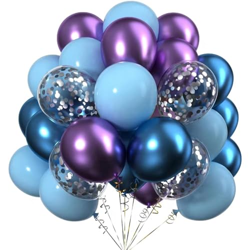 Ainmto 50 Stück 12 Zoll Luftballons Blau Lila,Helium Konfetti Ballons für Geburtstag, Hochzeiten Ainmto 50 Stück 12 Zoll Luftballons Blau Lila,Helium Konfetti Ballons für Geburtstag, Hochzeiten von Ainmto