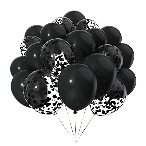 Ainmto 50 Stück 12 Zoll Luftballons Schwarze Helium und Ballons Konfetti Schwarz für Geburtstag, Hochzeiten Ainmto 50 Stück 12 Zoll Luftballons Schwarze Helium und Ballons Konfetti Schwarz für Geburtstag, Hochzeiten von Ainmto