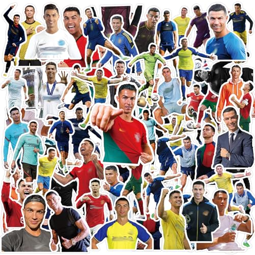 50 Stück Aufkleber Cristiano Ronaldo, Fußballstar Aufkleber Wasserfeste Aufkleber Set Vinyl Fußball Aufkleber für Gitarren Auto Gepäck Laptop Aufkleber Jugendliche und Erwachsene 50 Stück Aufkleber Cristiano Ronaldo, Fußballstar Aufkleber Wasserfeste Aufkleber Set Vinyl Fußball Aufkleber für Gitarren Auto Gepäck Laptop Aufkleber Jugendliche und Erwachsene von Ainvliya