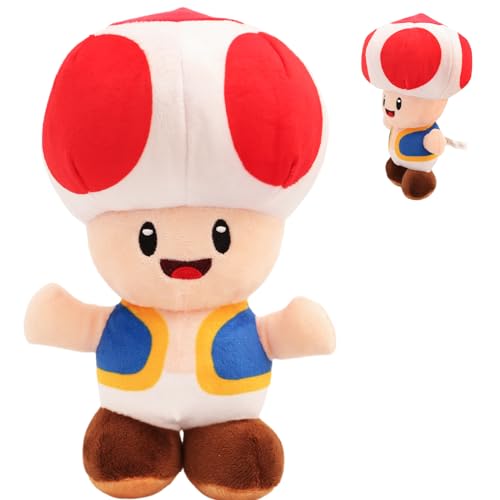 Ainvliya Super Bro Plüsch Kuscheltier, 21CM Toad Plüschtier Anime Cartoon Plüschtiere, Plüsch Puppe Spielzeug, Kinder Figur Plüschtiere Gestopft Tierspielzeug Für Jungen Mädchen Ainvliya Super Bro Plüsch Kuscheltier, 21CM Toad Plüschtier Anime Cartoon Plüschtiere, Plüsch Puppe Spielzeug, Kinder Figur Plüschtiere Gestopft Tierspielzeug Für Jungen Mädchen von Ainvliya
