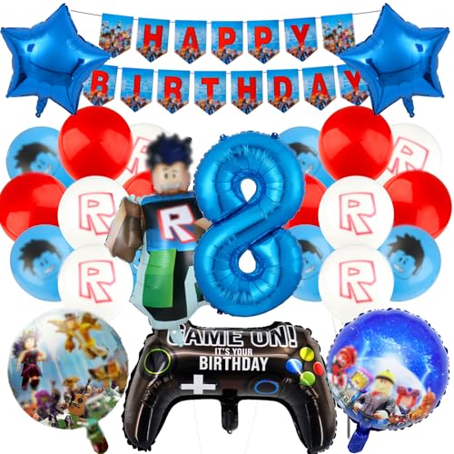 Luftballon10 Luftballons Geburtstagsdeko Junge, Rob-lx Ballons Geburtstag Deko 8 Jahre Kindergeburtstag Deko Happy Birthday Banner Kindergeburtstag Folienballon Geburtstag für Kinder Party Deko Luftballon10 Luftballons Geburtstagsdeko Junge, Rob-lx Ballons Geburtstag Deko 8 Jahre Kindergeburtstag Deko Happy Birthday Banner Kindergeburtstag Folienballon Geburtstag für Kinder Party Deko von Ainvliya