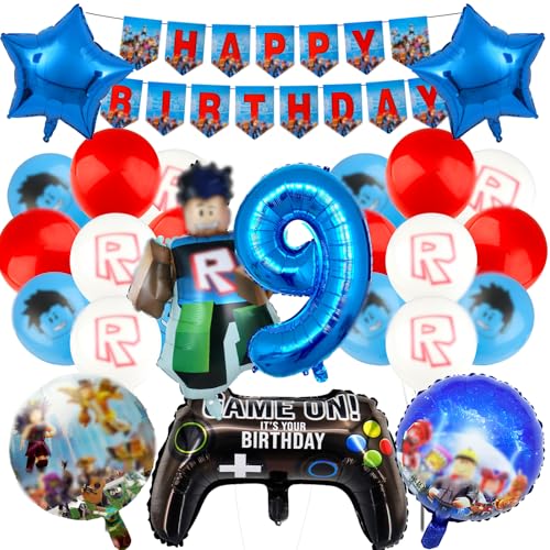 Luftballon11 Luftballons Geburtstagsdeko Junge, Rob-lx Ballons Geburtstag Deko 9 Jahre Kindergeburtstag Deko Happy Birthday Banner Kindergeburtstag Folienballon Geburtstag für Kinder Party Deko Luftballon11 Luftballons Geburtstagsdeko Junge, Rob-lx Ballons Geburtstag Deko 9 Jahre Kindergeburtstag Deko Happy Birthday Banner Kindergeburtstag Folienballon Geburtstag für Kinder Party Deko von Ainvliya