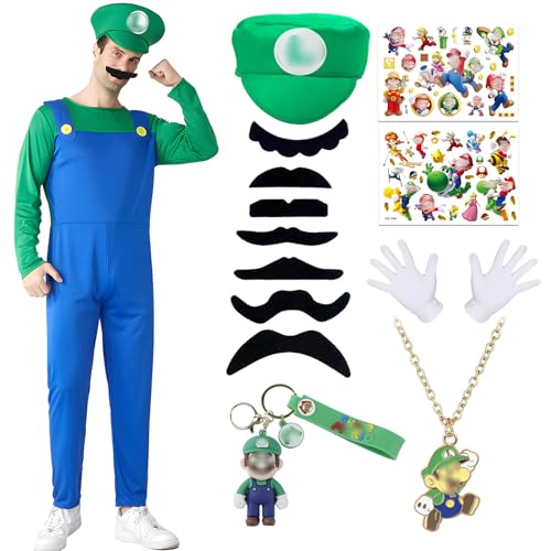 Mari Kostüm für Erwachsene, Kostüm mit Body, Mütze, Schlüsselanhänger und Handschuhen, Karneval, Halloween, Cosplay, Dekoration für Erwachsene, Kinder (Grün, S) von Ainvliya