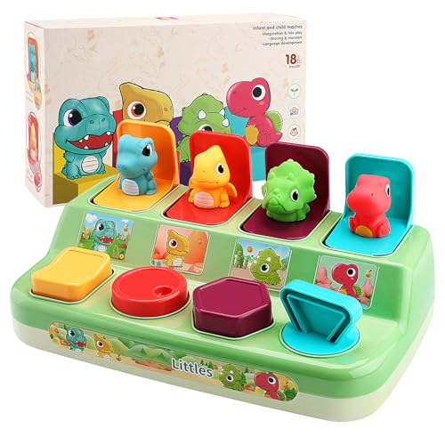 AIQI Baby Spielzeug ab 12 Monate, Pop Up Activity Spielzeug mit Dinosaurier, Motorikspielzeug ab 6 Mo. Frühe Entwicklung Ursache und Wirkung, Musikspielzeug Geschenke Spiel ab 1 2 Jahr Mädchen Junge AIQI Baby Spielzeug ab 12 Monate, Pop Up Activity Spielzeug mit Dinosaurier, Motorikspielzeug ab 6 Mo. Frühe Entwicklung Ursache und Wirkung, Musikspielzeug Geschenke Spiel ab 1 2 Jahr Mädchen Junge von Aiqi