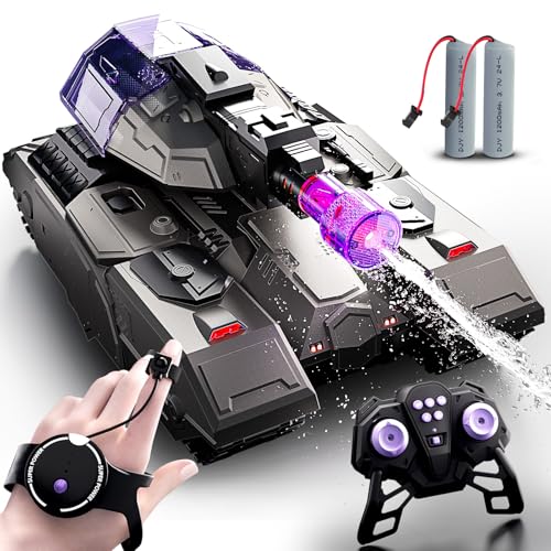 Aiqi 2,4 GHz Ferngesteuertes Auto Panzer mit Wasserpistole, RC Drift Panzer mit Dauerfeuer, 500ml Wassertank & LED-Beleuchtung, Outdoor Stunt Car für Kinder 8 9 10 11, Geburtstagsgeschenk für Jungen Aiqi 2,4 GHz Ferngesteuertes Auto Panzer mit Wasserpistole, RC Drift Panzer mit Dauerfeuer, 500ml Wassertank & LED-Beleuchtung, Outdoor Stunt Car für Kinder 8 9 10 11, Geburtstagsgeschenk für Jungen von Aiqi