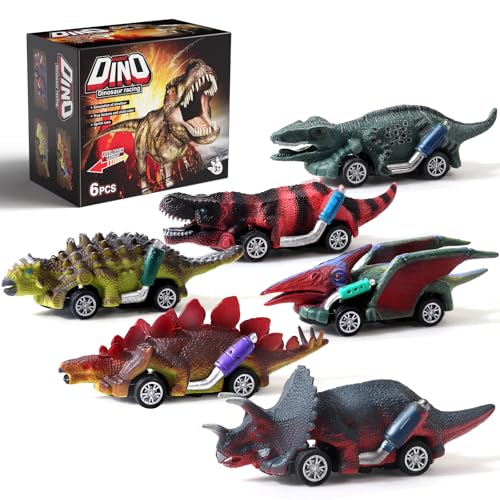Aiqi Dinosaurier Spielzeug Auto, 6 Stück Dino Auto Klein, Dino Zurückziehen Spielzeugauto, Weihnachten Ostern Geburtstag Geschenk für 3 4 5 6 7 8 9 Jahre Jungen Mädchen Aiqi Dinosaurier Spielzeug Auto, 6 Stück Dino Auto Klein, Dino Zurückziehen Spielzeugauto, Weihnachten Ostern Geburtstag Geschenk für 3 4 5 6 7 8 9 Jahre Jungen Mädchen von Aiqi