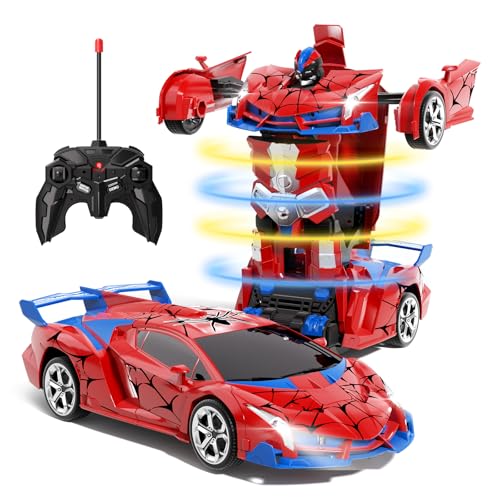 Aiqi Ferngesteuertes Auto Spielzeug, 2-in-1 Transformator Ferngesteuertes Auto Spielzeug für Kinder, 2.4GHz Gestenerkennung Spider RC Car,Ostergeschenke Kinder Geburtstags Geschenke Junge 3-12 Jahre von Aiqi