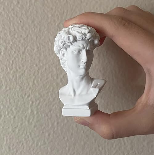 Klassische Miniatur-Büstenstatue, weißes Kunstharz, Skulptur von David, König von Israel, 6,3 cm hoch, Puppenhaus-Zubehör Klassische Miniatur-Büstenstatue, weißes Kunstharz, Skulptur von David, König von Israel, 6,3 cm hoch, Puppenhaus-Zubehör von Air-Ads Supplies