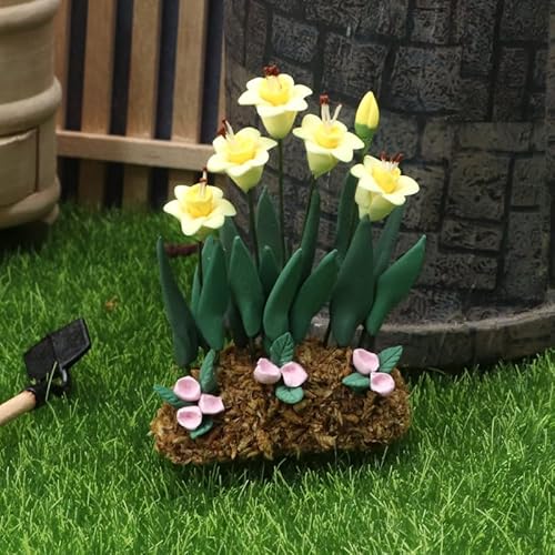 Miniatur Narzissen Garten Set, Maßstab 1:12 Puppenhaus Blumen, Gelbe Blüten mit rosa Knospen, 2 Zoll hoch Miniatur Narzissen Garten Set, Maßstab 1:12 Puppenhaus Blumen, Gelbe Blüten mit rosa Knospen, 2 Zoll hoch von Air-Ads Supplies
