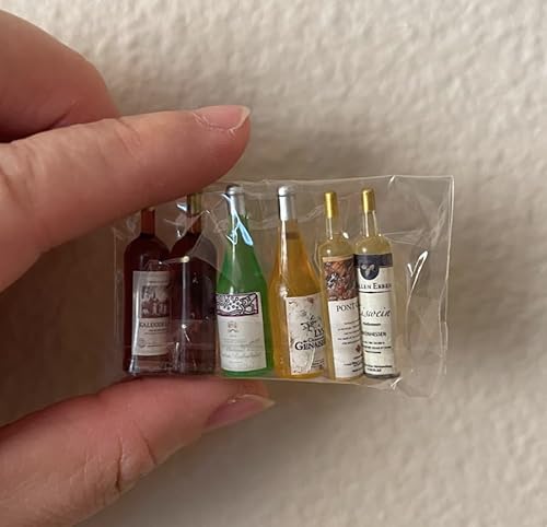 Miniatur Weinflaschen Set, Maßstab 1:12, Puppenhauszubehör, 3,2 cm hoch, 6 Stück Miniatur Weinflaschen Set, Maßstab 1:12, Puppenhauszubehör, 3,2 cm hoch, 6 Stück von Air-Ads Supplies