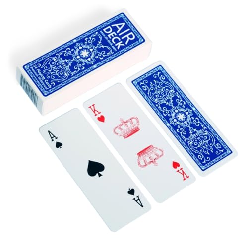 Air Deck - Leichte und kompakte Spielkarten für die Reise - 54 Karten, Kartenspiel Urlaub, Kartendeck (Classic Blue) von Air Deck