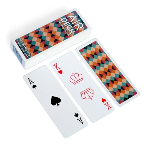Air Deck - Leichte und kompakte Spielkarten für die Reise - 54 Karten, Kartenspiel Urlaub, Kartendeck (Geometric) von Air Deck