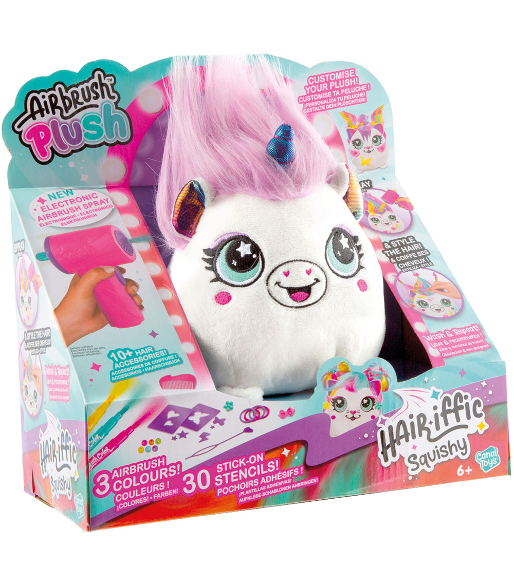 Airbrush Plush Kuscheltier - 14 cm - Hair'iffic - Princess - Airbrush Plush - One Size - Kuscheltiere von Airbrush Plush