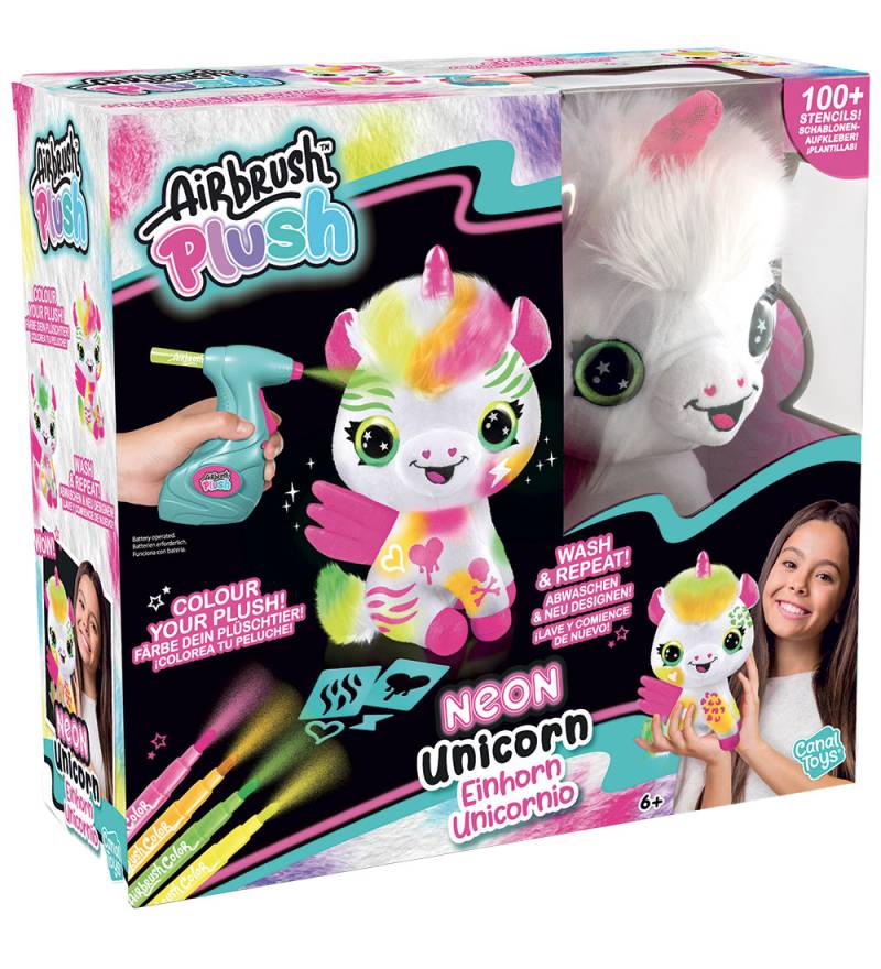 Airbrush Plush Kuscheltier - 23 cm - DYI Neon Einhorn - Airbrush Plush - One Size - Kuscheltiere Airbrush Plush Kuscheltier - 23 cm - DYI Neon Einhorn - Airbrush Plush - One Size - Kuscheltiere von Airbrush Plush