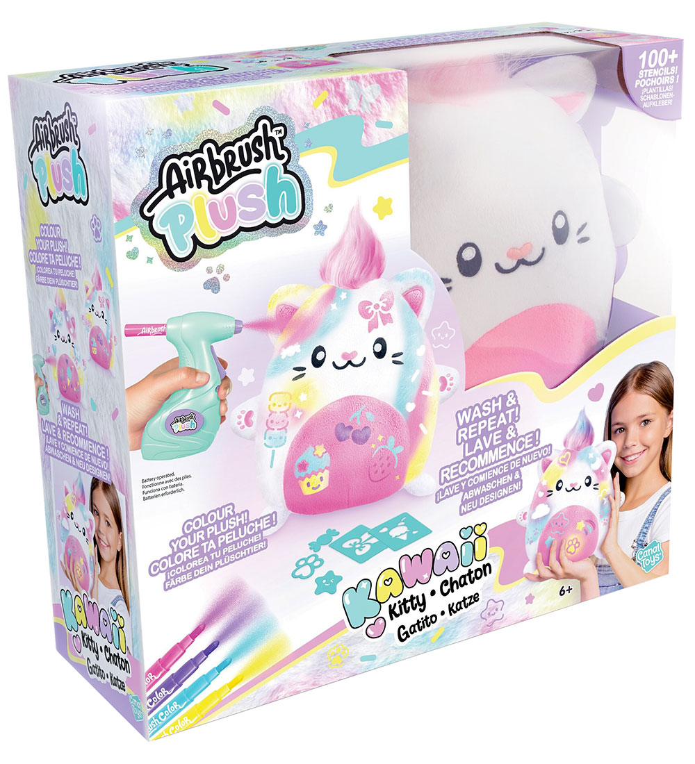 Airbrush Plush Kuscheltier - 23 cm - Kawaii Kitty - Airbrush Plush - One Size - Kuscheltiere Airbrush Plush Kuscheltier - 23 cm - Kawaii Kitty - Airbrush Plush - One Size - Kuscheltiere von Airbrush Plush
