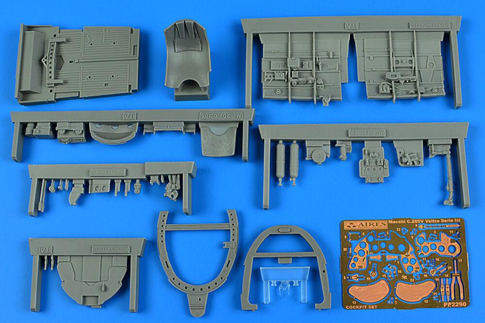 Macchi C.205V Veltro serie III - Cockpit set [Italeri] von Aires Hobby Models