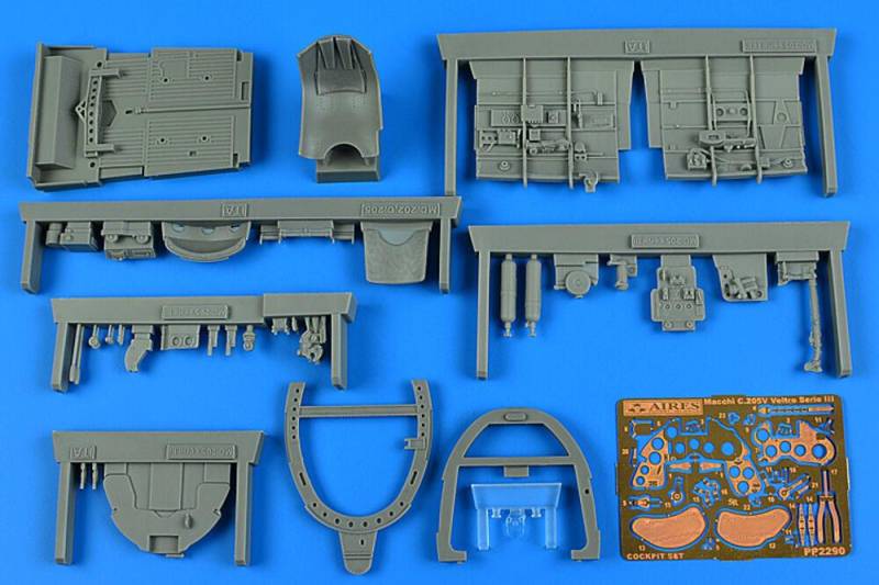 Macchi C.205V Veltro serie III - Cockpit set [Italeri] von Aires Hobby Models
