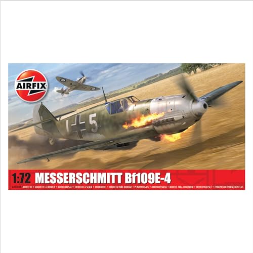 Airfix - 1/72 Messerschmitt Bf109E-4 - Plastikmodellbausatz, Unlackiert Airfix - 1/72 Messerschmitt Bf109E-4 - Plastikmodellbausatz, Unlackiert von Airfix