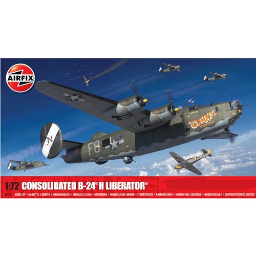 Airfix Modell-Set – A09010 Consolidated B-24H Liberator Modellbausatz – Kunststoff-Modellflugzeug-Bausätze für Erwachsene und Kinder ab 8 Jahren, Set enthält Sprues und Aufkleber, Modell im Maßstab von Airfix