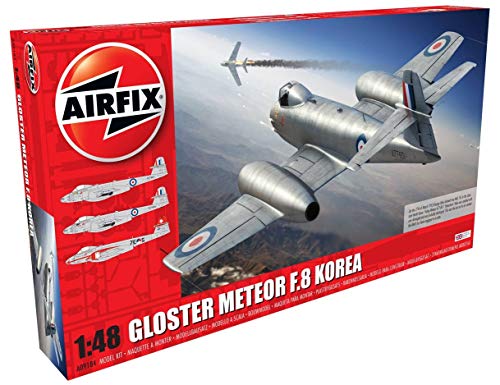 Airfix A09184 1/48 Gloster Meteor F8, KoreaKrieg Modellbausatz, Grau von Airfix