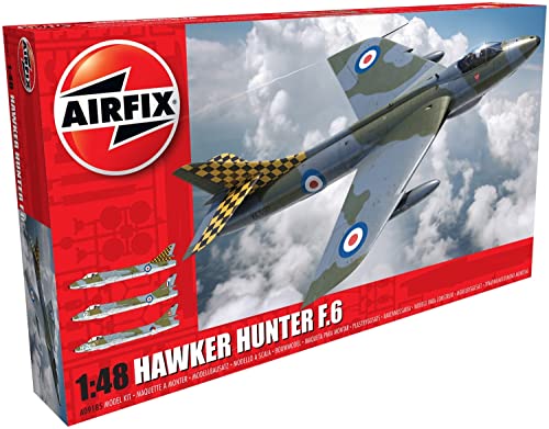 Airfix A09185 1/48 Hawker Hunter F6 Modellbausatz, Modellbauzubehör, Mehrfarbig, 1: 48 Scale von Airfix
