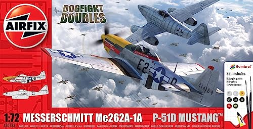 Airfix A50183 1/72 Messerschmitt Me262 & P-51D Mustang Dogfight Double, Mehrfarbig von Airfix