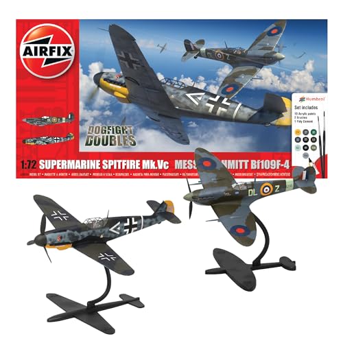 Airfix - 1/72 Supermarine Spitfire Mk.Vc vs Bf109F-4 Dogfighat Double - Plastikmodellbausatz von Airfix