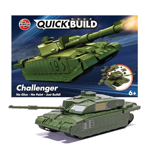 QUICKBUILD Challenger Panzer Modellbausatz, grün von Airfix