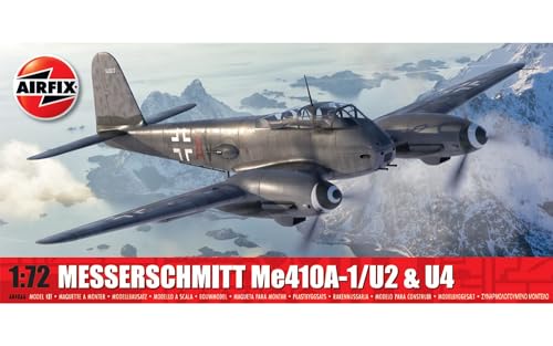 Airfix - 1/72 Me 410A-1 - Plastikmodellbausatz, Unlackiertes Grau Airfix - 1/72 Me 410A-1 - Plastikmodellbausatz, Unlackiertes Grau von Airfix