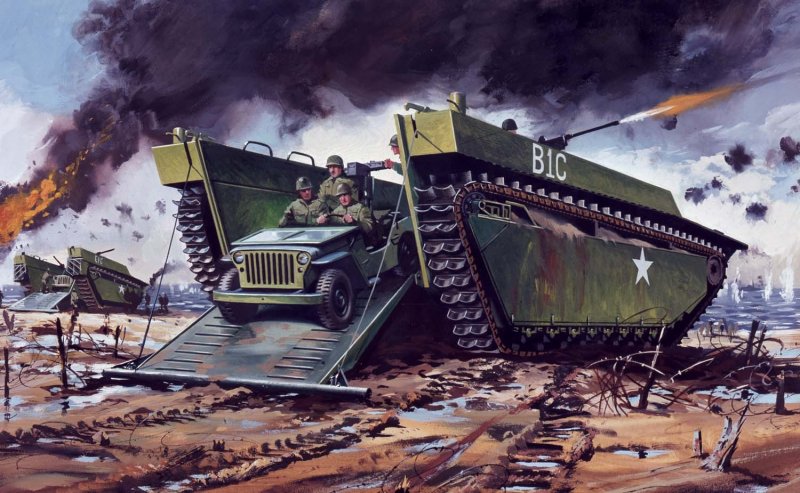 Buffalo Amphibian LVT & Jeep - Vintage Classics Buffalo Amphibian LVT & Jeep - Vintage Classics von Airfix