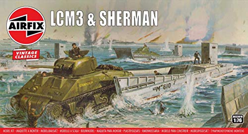 LCM3 & Sherman Landungsboot und Sherman-Panzer, Modellbausatz LCM3 & Sherman Landungsboot und Sherman-Panzer, Modellbausatz von Airfix