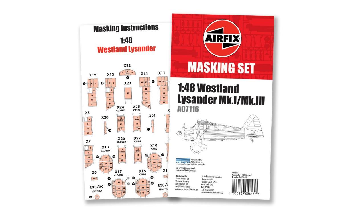 Masking Set - Westland Lysander von Airfix