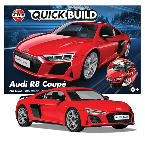 QUICKBUILD Audi R8 Coupe Modellbausatz, Rot/Ausflug, Einfarbig (Getaway Solids) QUICKBUILD Audi R8 Coupe Modellbausatz, Rot/Ausflug, Einfarbig (Getaway Solids) von Airfix