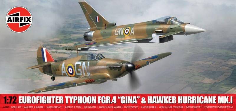 Twin Pack - Eurofighter Typhoon FGR.4 (GINA) + Hawker Hurricane Mk.I von Airfix