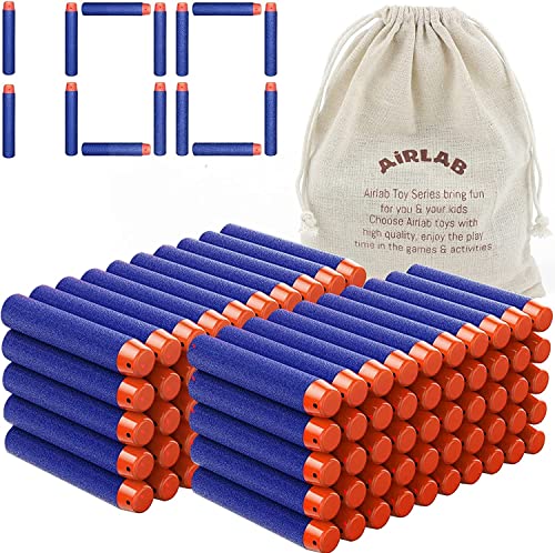 Airlab 100er Pfeile Darts für Nerf Zubehör, Refill Darts Foam Pfeile Munition Bullets mit Aufbewahrungstasche, Blau Airlab 100er Pfeile Darts für Nerf Zubehör, Refill Darts Foam Pfeile Munition Bullets mit Aufbewahrungstasche, Blau von Airlab