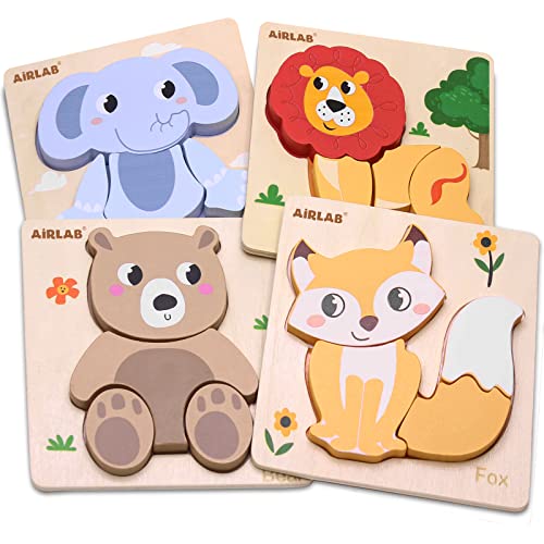 Airlab Holzpuzzle Holzspielzeug für Kinder, Steckpuzzle Montessori Spielzeug, 4er-Set Puzzle Lernspielzeug Pädagogisches Spielzeug Geschenk Airlab Holzpuzzle Holzspielzeug für Kinder, Steckpuzzle Montessori Spielzeug, 4er-Set Puzzle Lernspielzeug Pädagogisches Spielzeug Geschenk von Airlab